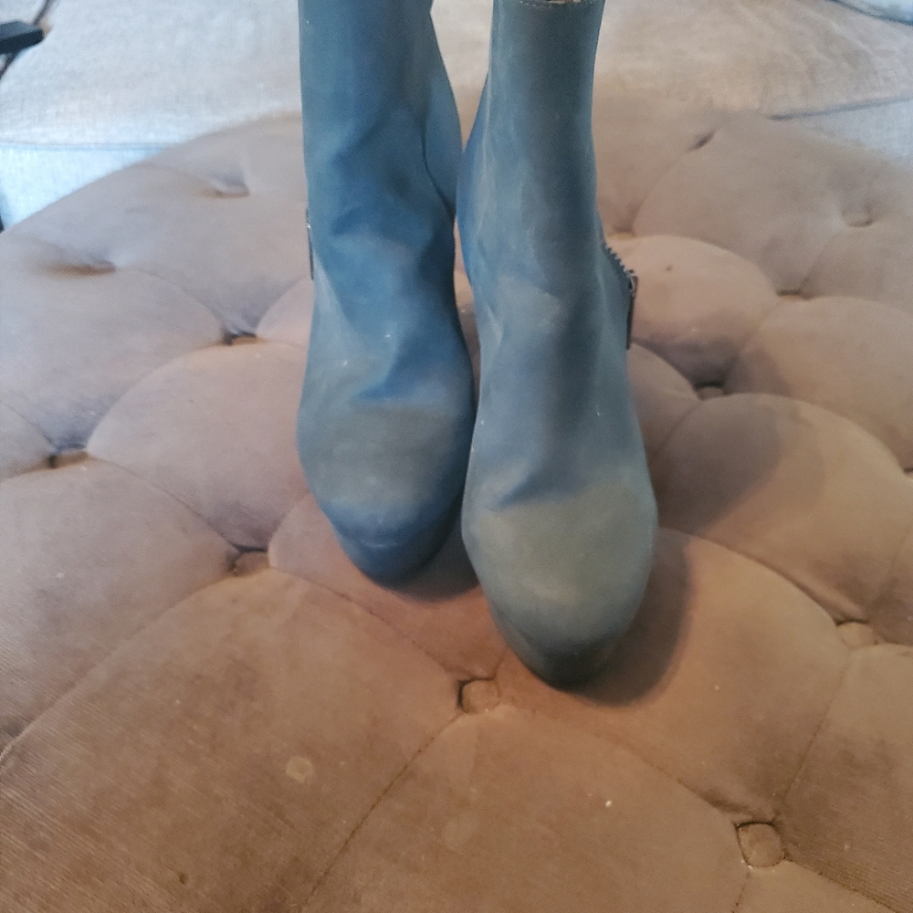 Teal booties